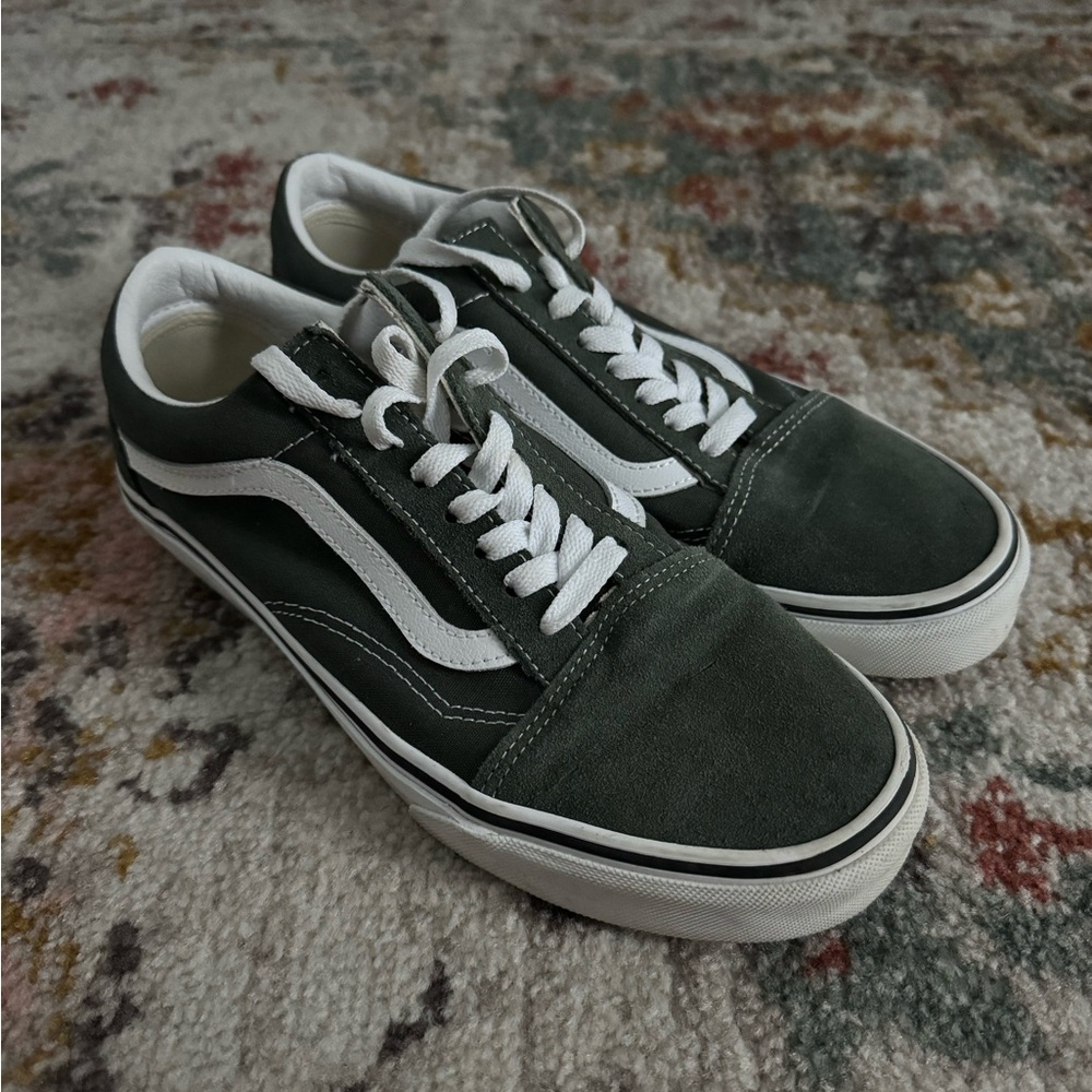 Custom Olive Green Vans